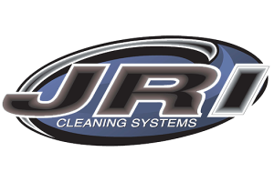 JRI Industries logo, with JRI in big font and cleaning systems written below it.