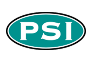 Packaging Specialists (PSI) logo, with PSI in white letters surrounded by green