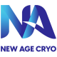 New Age Cryo's logo, with N and A in big blue letters